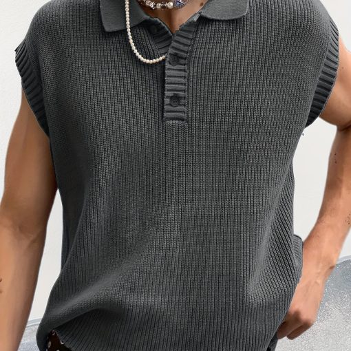 Riolio Spring And Summer New Men'S Casual Sports Henley Shirt Men'S One-piece Sleeve Sports Polo Shirt. High Elastic Breathable Short-sleeved T-shirt Soft Sweat-absorbing Men'S Short-sleeved Tops - Image 14