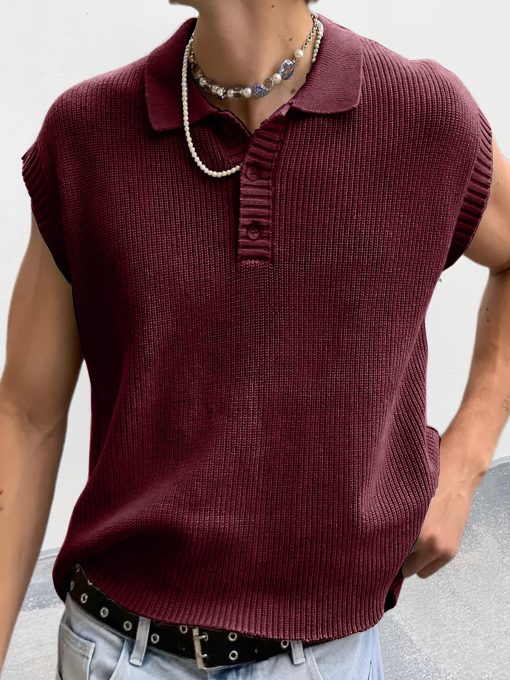 Riolio Spring And Summer New Men'S Casual Sports Henley Shirt Men'S One-piece Sleeve Sports Polo Shirt. High Elastic Breathable Short-sleeved T-shirt Soft Sweat-absorbing Men'S Short-sleeved Tops - Image 6