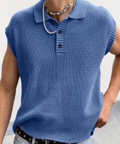 Riolio Spring And Summer New Men'S Casual Sports Henley Shirt Men'S One-piece Sleeve Sports Polo Shirt. High Elastic Breathable Short-sleeved T-shirt Soft Sweat-absorbing Men'S Short-sleeved Tops