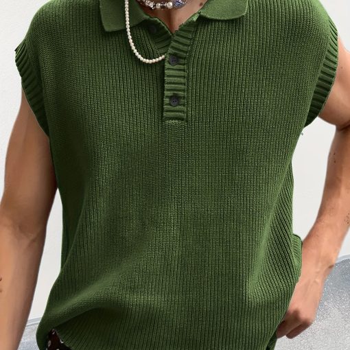 Riolio Spring And Summer New Men'S Casual Sports Henley Shirt Men'S One-piece Sleeve Sports Polo Shirt. High Elastic Breathable Short-sleeved T-shirt Soft Sweat-absorbing Men'S Short-sleeved Tops - Image 13