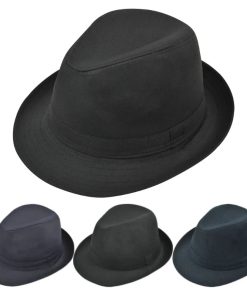 Riolio Autumn&Winter Hats For Men Fedoras Top Jazz Plaid Hat Adult Bowler Hats