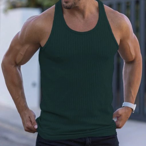 Riolio Summer men Vest stripe gym Tank top Men Fitness sleeveless shirt Male Exercise Sports vest Undershirt Bodybuilding clothing - Image 10