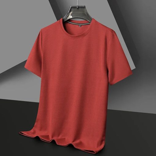 Riolio New Summer Waffle Round Neck Short Sleeved T-shirt for Men's Short Sleeved Top - Image 12