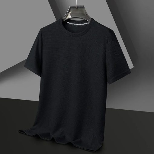 Riolio New Summer Waffle Round Neck Short Sleeved T-shirt for Men's Short Sleeved Top - Image 13
