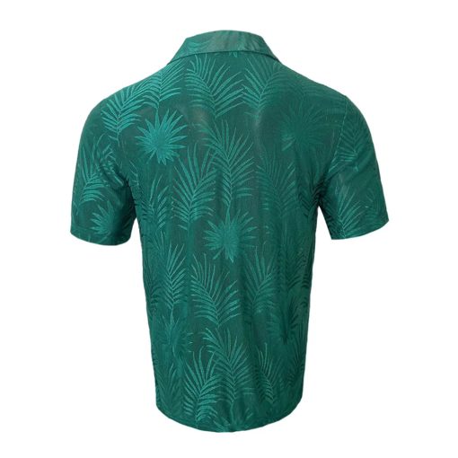 Riolio Men Y2k Leaf Print Hollow Casual Shirt Breathable Thin Streetwear Beach Vacation Harajuku Personality Versatile Tops Summer - Image 5