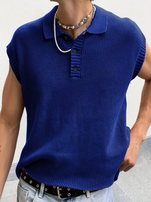 Riolio Spring And Summer New Men'S Casual Sports Henley Shirt Men'S One-piece Sleeve Sports Polo Shirt. High Elastic Breathable Short-sleeved T-shirt Soft Sweat-absorbing Men'S Short-sleeved Tops - Image 3